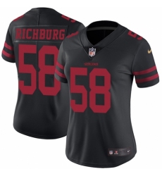 Women's Nike San Francisco 49ers #58 Weston Richburg Black Vapor Untouchable Elite Player NFL Jersey