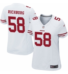 Women's Nike San Francisco 49ers #58 Weston Richburg Game White NFL Jersey