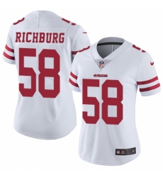 Women's Nike San Francisco 49ers #58 Weston Richburg White Vapor Untouchable Elite Player NFL Jersey