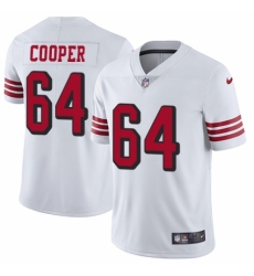 Men's Nike San Francisco 49ers #64 Jonathan Cooper Elite White Rush Vapor Untouchable NFL Jersey