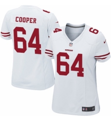 Women's Nike San Francisco 49ers #64 Jonathan Cooper Game White NFL Jersey