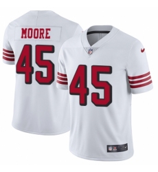 Men's Nike San Francisco 49ers #45 Tarvarius Moore Elite White Rush Vapor Untouchable NFL Jersey