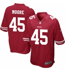 Men's Nike San Francisco 49ers #45 Tarvarius Moore Game Red Team Color NFL Jersey