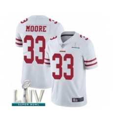 Men's San Francisco 49ers #33 Tarvarius Moore White Vapor Untouchable Limited Player Super Bowl LIV Bound Football Jersey