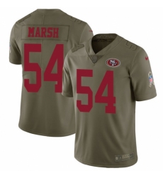 Men's Nike San Francisco 49ers #54 Cassius Marsh Limited Olive 2017 Salute to Service NFL Jersey