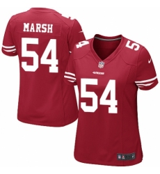Women's Nike San Francisco 49ers #54 Cassius Marsh Game Red Team Color NFL Jersey