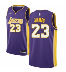 Women's Nike Los Angeles Lakers #23 LeBron James Swingman Purple NBA Jersey - Statement Edition