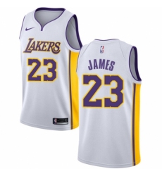 Youth Nike Los Angeles Lakers #23 LeBron James Swingman White NBA Jersey - Association Edition