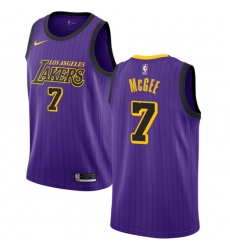 Men's Nike Los Angeles Lakers #7 JaVale McGee Swingman Purple NBA Jersey - City Edition