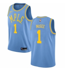 Youth Nike Los Angeles Lakers #1 JaVale McGee Swingman Blue Hardwood Classics NBA Jersey