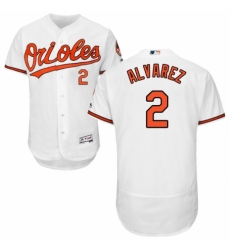 Men's Majestic Baltimore Orioles #2 Pedro Alvarez White Home Flex Base Authentic Collection MLB Jersey