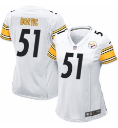 Women's Nike Pittsburgh Steelers #51 Jon Bostic Game White NFL Jersey