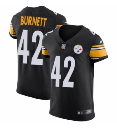 Men's Nike Pittsburgh Steelers #42 Morgan Burnett Black Team Color Vapor Untouchable Elite Player NFL Jersey