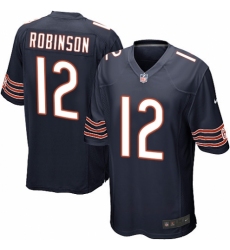 Men's Nike Chicago Bears #12 Allen Robinson Game Navy Blue Team Color NFL Jersey