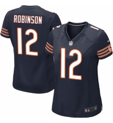 Women's Nike Chicago Bears #12 Allen Robinson Game Navy Blue Team Color NFL Jersey
