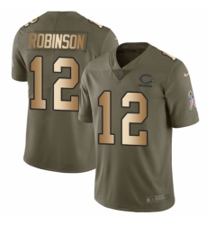 Youth Nike Chicago Bears #12 Allen Robinson Limited Olive/Gold 2017 Salute to Service NFL Jersey