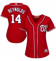 Women's Majestic Washington Nationals #14 Mark Reynolds Replica Red Alternate 1 Cool Base MLB Jersey
