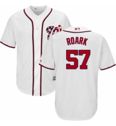 Men's Majestic Washington Nationals #57 Tanner Roark Replica White Home Cool Base MLB Jersey