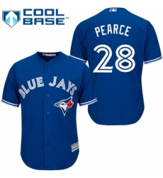 Men's Majestic Toronto Blue Jays #28 Steve Pearce Replica Blue Alternate MLB Jersey