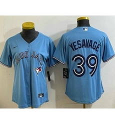 Women's Toronto Blue Jays #39 Trey Yesavage Light Blue Cool Base Jersey