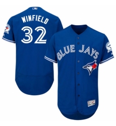Men's Majestic Toronto Blue Jays #32 Dave Winfield Royal Blue Alternate Flex Base Authentic Collection MLB Jersey
