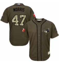 Youth Majestic Toronto Blue Jays #47 Jack Morris Authentic Green Salute to Service MLB Jersey