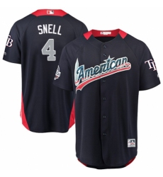 Youth Majestic Tampa Bay Rays #4 Blake Snell Game Navy Blue American League 2018 MLB All-Star MLB Jersey