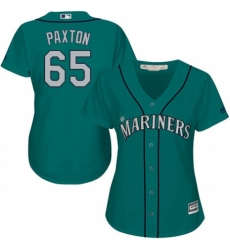 Women's Majestic Seattle Mariners #65 James Paxton Authentic Teal Green Alternate Cool Base MLB Jersey
