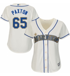 Women's Majestic Seattle Mariners #65 James Paxton Replica Cream Alternate Cool Base MLB Jersey