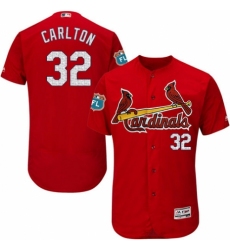 Men's Majestic St. Louis Cardinals #32 Steve Carlton Red Alternate Flex Base Authentic Collection MLB Jersey