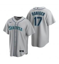 Men's Nike Seattle Mariners #17 Mitch Haniger Gray Road Stitched Baseball Jersey