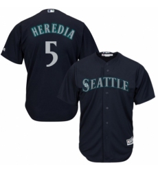 Youth Majestic Seattle Mariners #5 Guillermo Heredia Authentic Navy Blue Alternate 2 Cool Base MLB Jersey