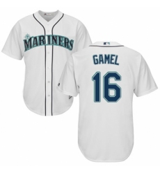 Youth Majestic Seattle Mariners #16 Ben Gamel Authentic White Home Cool Base MLB Jersey