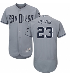 Men's Majestic San Diego Padres #23 Matt Szczur Authentic Grey Road Cool Base MLB Jersey