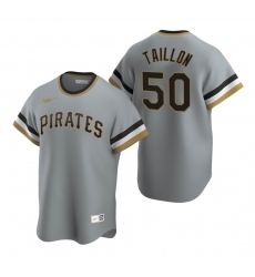 Men's Nike Pittsburgh Pirates #50 Jameson Taillon Gray Cooperstown Collection Road Stitched Baseball Jersey