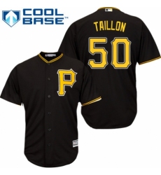 Youth Majestic Pittsburgh Pirates #50 Jameson Taillon Authentic Black Alternate Cool Base MLB Jersey