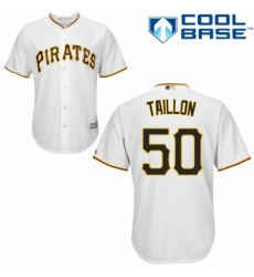Youth Majestic Pittsburgh Pirates #50 Jameson Taillon Authentic White Home Cool Base MLB Jersey
