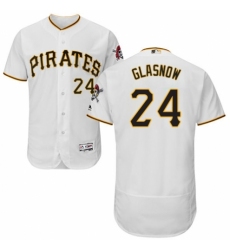 Men's Majestic Pittsburgh Pirates #24 Tyler Glasnow White Home Flex Base Authentic Collection MLB Jersey