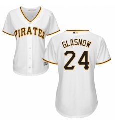 Women's Majestic Pittsburgh Pirates #24 Tyler Glasnow Authentic White Home Cool Base MLB Jersey