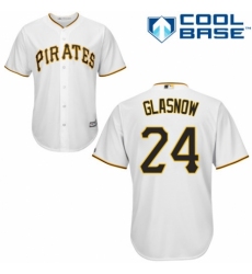 Youth Majestic Pittsburgh Pirates #24 Tyler Glasnow Replica White Home Cool Base MLB Jersey
