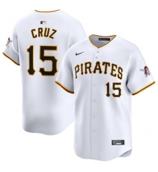 Men's Pittsburgh Pirates #15 Oneil Cruz White Home Limited Baseball Stitched Jersey