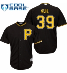Youth Majestic Pittsburgh Pirates #39 Chad Kuhl Replica Black Alternate Cool Base MLB Jersey