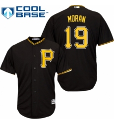 Youth Majestic Pittsburgh Pirates #19 Colin Moran Authentic Black Alternate Cool Base MLB Jersey