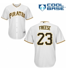 Youth Majestic Pittsburgh Pirates #23 David Freese Authentic White Home Cool Base MLB Jersey
