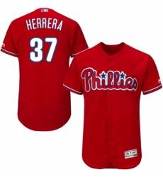 Men's Majestic Philadelphia Phillies #37 Odubel Herrera Red Alternate Flex Base Authentic Collection MLB Jersey