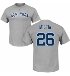 MLB Nike New York Yankees #26 Tyler Austin Gray RBI T-Shirt