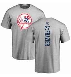 MLB Nike New York Yankees #77 Clint Frazier Ash Backer T-Shirt