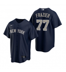 Men's Nike New York Yankees #77 Clint Frazier Navy Alternate Stitched Baseball Jersey