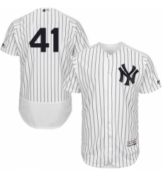 Men's Majestic New York Yankees #41 Miguel Andujar White Home Flex Base Authentic Collection MLB Jersey