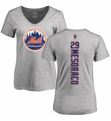 MLB Women's Nike New York Mets #29 Devin Mesoraco Ash Backer T-Shirt